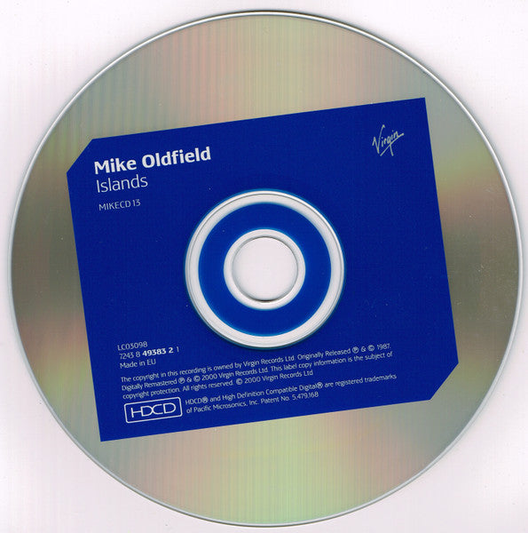 Mike Oldfield - Islands (2000 HDCD) NM