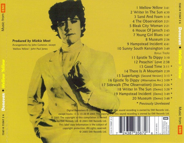 Donovan - Mellow Yellow (2005 Anniversary CD + Bonus) Mint