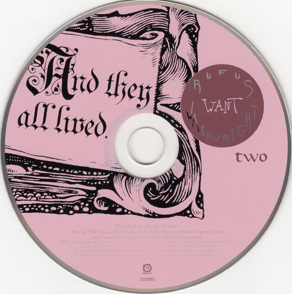 Rufus Wainwright - Want Two (2004 Special Edition CD) NM