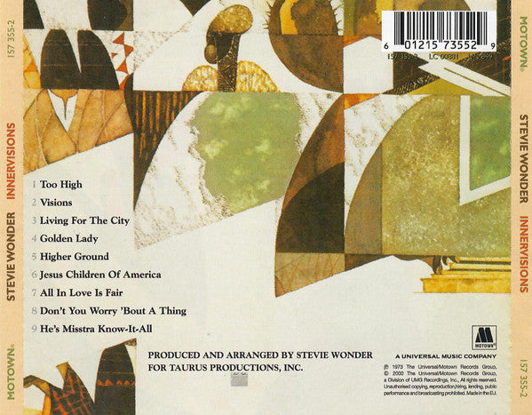 Stevie Wonder - Innervisions (2000 Remastered CD) Mint