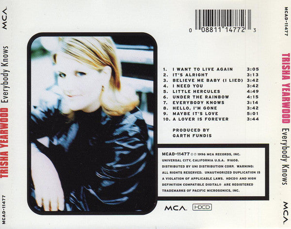 Trisha Yearwood - Everybody Knows (1996 US HDCD) NM