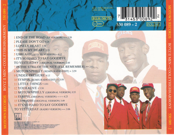 Boyz II Men - Cooleyhighharmony (1992 CD) Mint