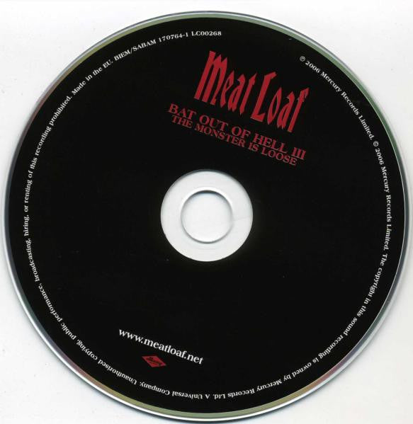Meat Loaf - Bat Out of Hell III ~ The Monster is Loose (2006 CD) Mint