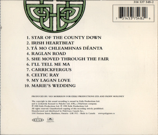 Van Morrison & the Chieftains - Irish Heartbeat (1998 Canada CD) VG+