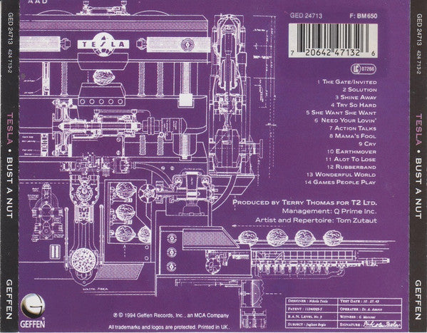 Tesla - Bust a Nut (1994 CD) VG+