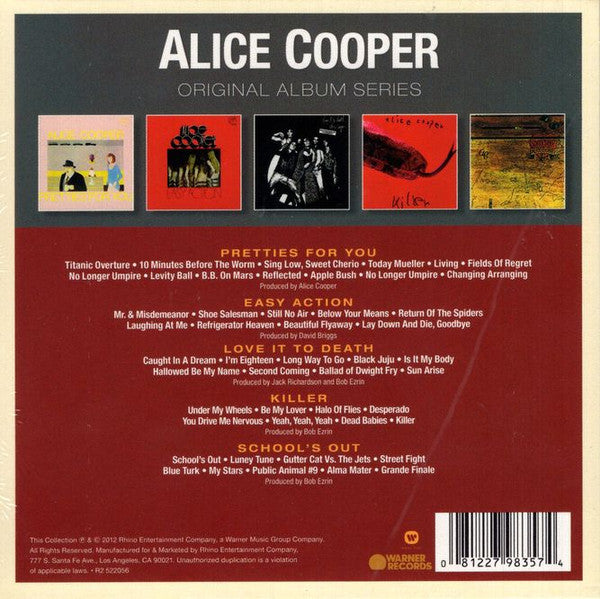 Alice Cooper - Original Album Series (5 CD Boxed Set) Sealed