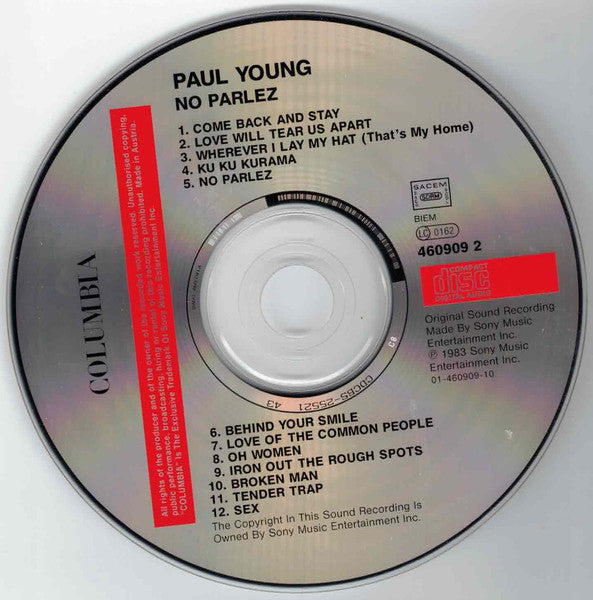 Paul Young - No Parlez (1988 CD) VG+