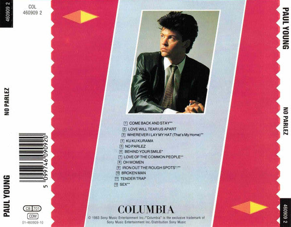 Paul Young - No Parlez (1988 CD) VG+