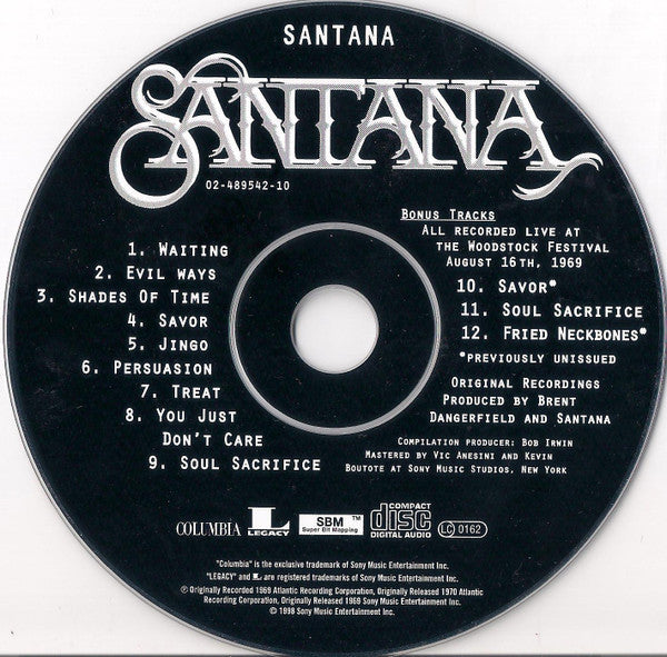 Santana - Santana (1998 SBM CD) Mint