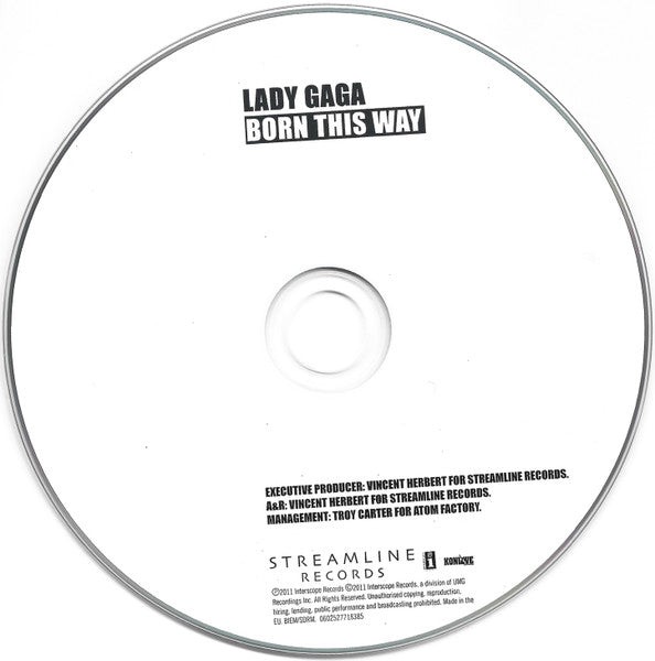 Lady Gaga - Born This Way (2011 CD) Mint