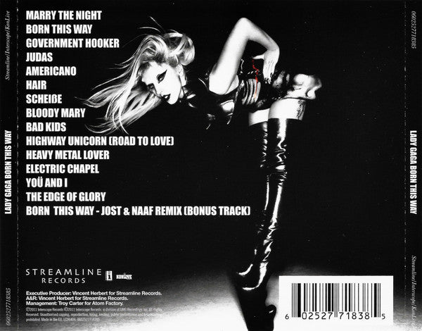 Lady Gaga - Born This Way (2011 CD) Mint