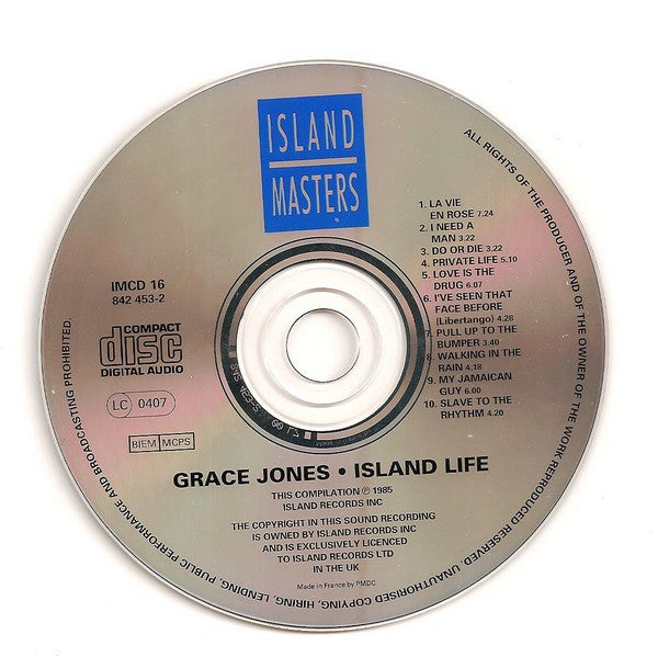 Grace Jones - Island Life (1990 Island Masters CD) NM