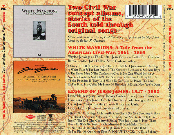 Various - White Mansions & Legend of Jesse James (1999 US DCD) VG+