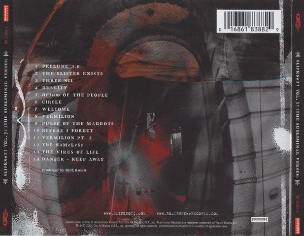 Slipknot - Vol.3 ~ The Subliminal Verses (2004 CD) NM