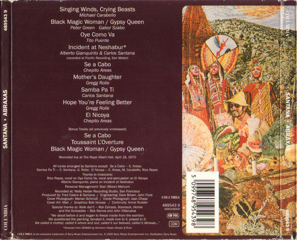 Santana - Abraxas (2000 Limited Edition SBM 24Bit CD) VG+