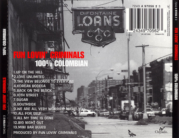 Fun Lovin' Criminals - 100% Colombian (1998 CD) VG+