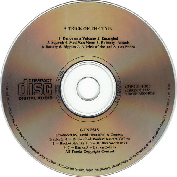 Genesis - A Trick of the Tail (1986 Non Coded UK CD) NM