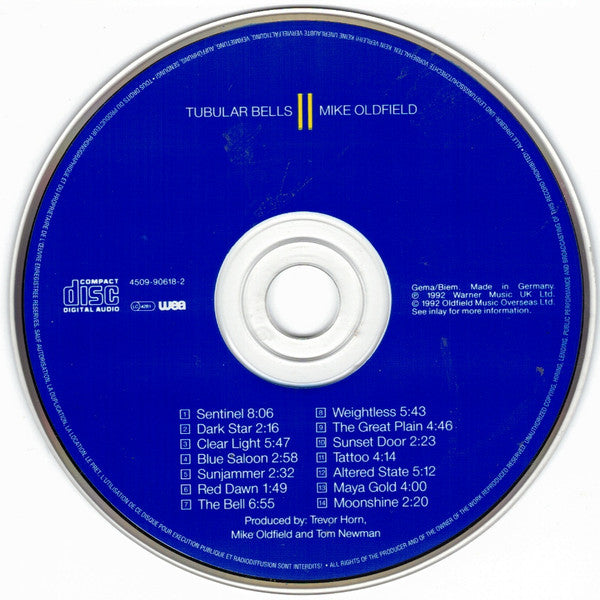 Mike Oldfield - Tubular Bell II (1992 CD) Mint
