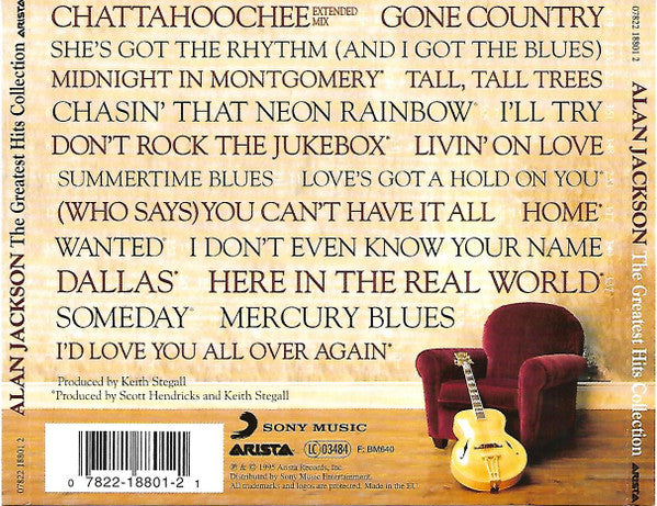 Alan Jackson - The Greatest Hits Collection (1995 CD) NM