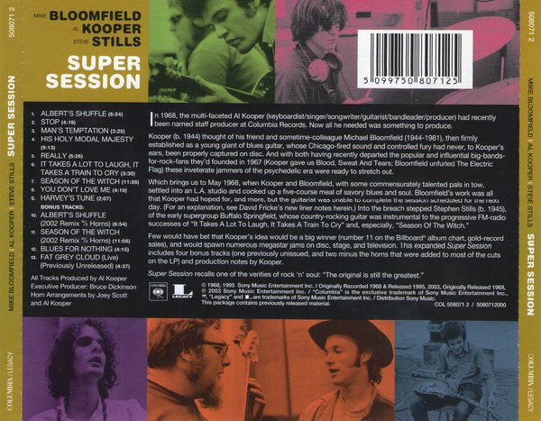 Mike Bloomfield / Kooper / Stills - Super Session (2003 Remastered CD) Mint