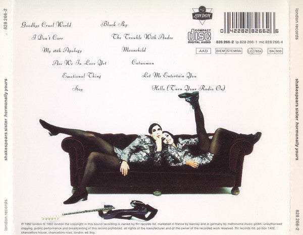 Shakespear's Sister - Hormonally Yours (1992 UK CD) VG+