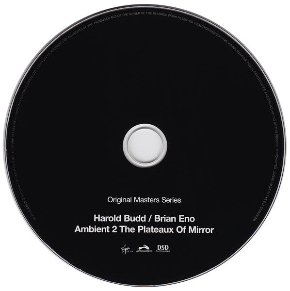 Harold Budd / Brian Eno - Ambient 2 (2009 Misprinted CD) Mint