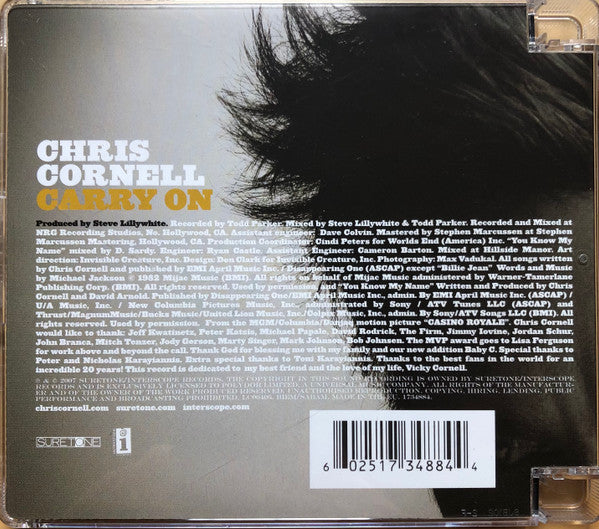 Chris Cornell - Carry On (2007 CD) NM