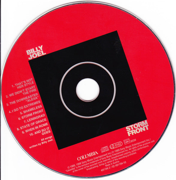 Billy Joel - Storm Front (1998 24Bit Remaster CD) VG+