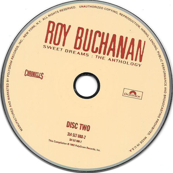 Roy Buchanan - Sweet Dreams~The Anthology (1992 US DCD) NM