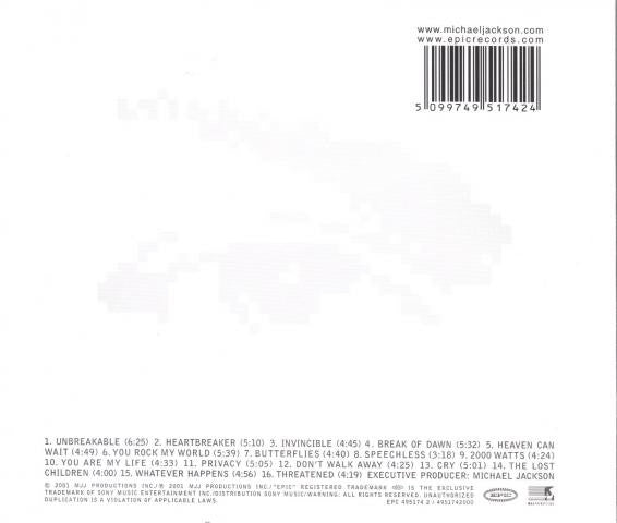 Michael Jackson - Invincible (2001 Limited Edition 'Blue' Cover CD) VG
