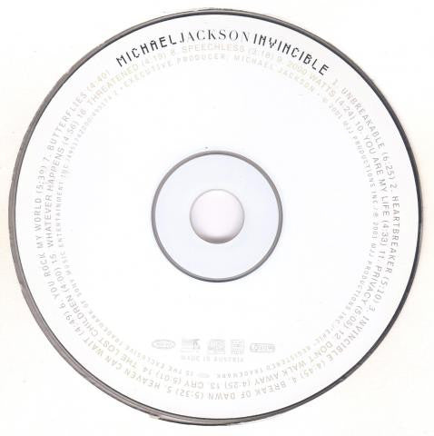 Michael Jackson - Invincible (2001 Limited Edition 'Blue' Cover CD) VG
