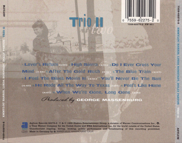 Emmylou Harris|Linda Ronstadt |Dolly Parton - Trio II (1999 CD) Mint