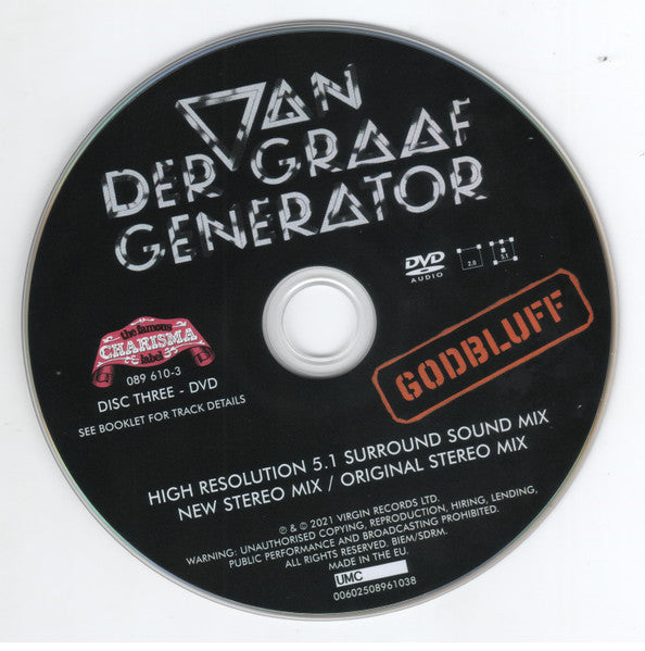 Van Der Graaf Generator - Godbluff (2 CD + 5.1 DVD) Sealed
