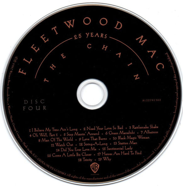 Fleetwood Mac - 25 Years ~ The Chain (2012 4 CD Set) NM