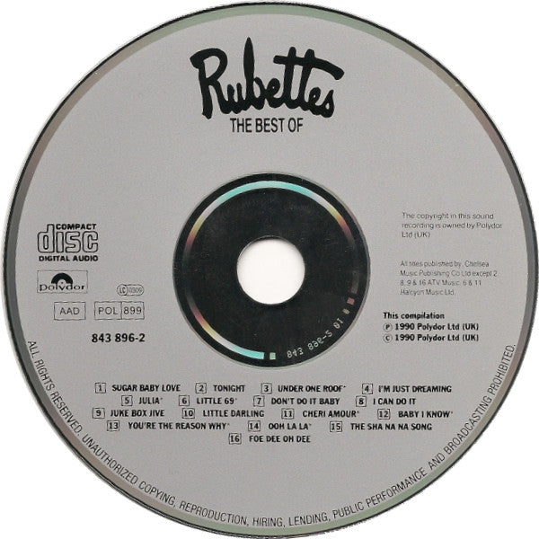 Rubettes - The Best Of (1990 CD) NM