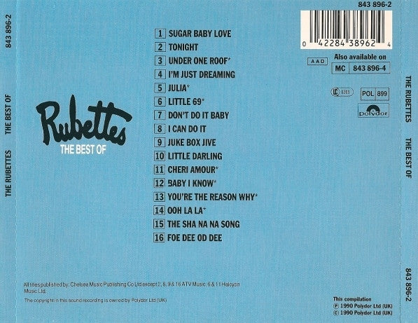 Rubettes - The Best Of (1990 CD) NM