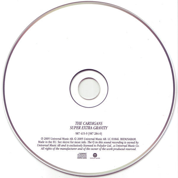 Cardigans - Super Extra Gravity (2005 Limited Edition CD + DVD) NM