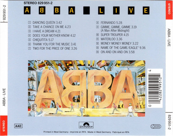 Abba - Live (1986 CD with bonus tracks) VG+