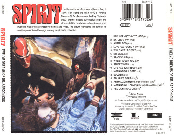 Spirit - Twelve Dreams of Dr.Sardonicus (1996 SBM CD) Mint