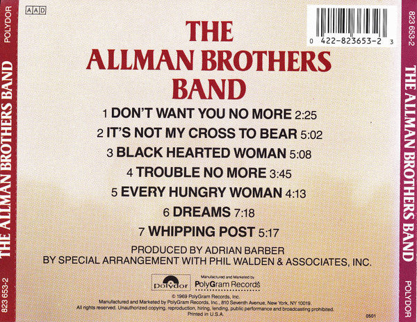 Allman Brothers Band - Allman brothers Band (1988 US CD) VG+