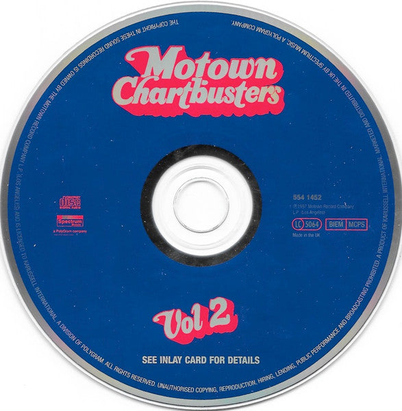 Various - Motown Chartbusters Vol.2 (1997 CD) Mint
