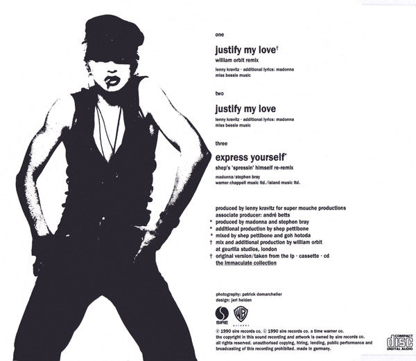 Madonna - Justify My Love (1990 CD Single) NM