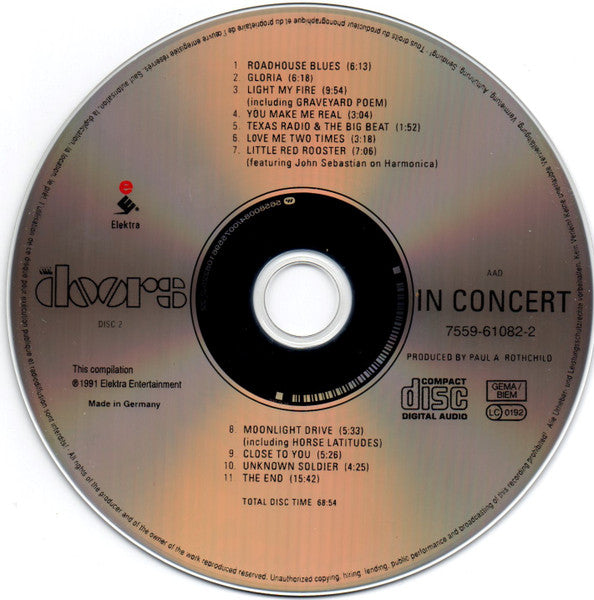 Doors - In Concert (1991 DCD) VG+