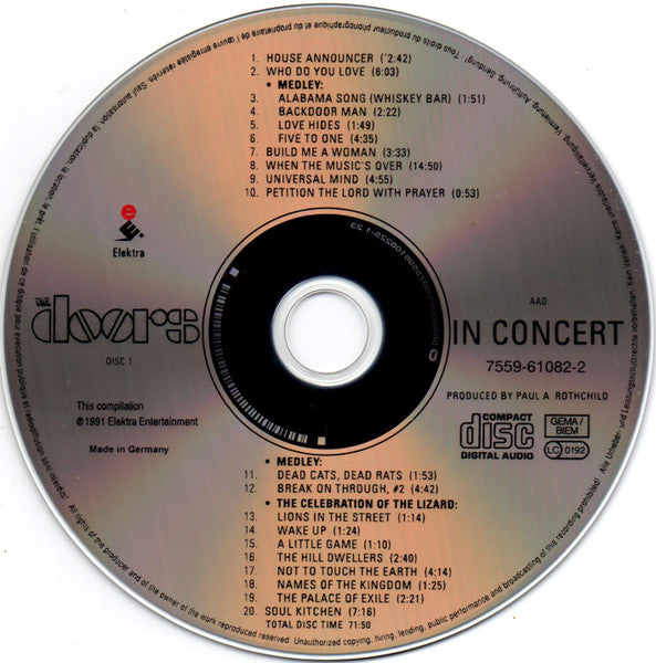 Doors - In Concert (1991 DCD) VG+