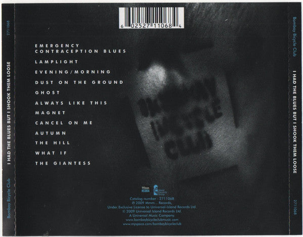 Bombay Bicycle Club - I Had the Blues But I Shook Them Loose (2009 CD) NM