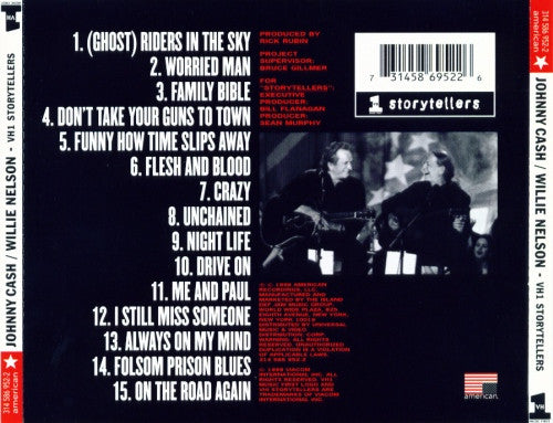 Johnny Cash / Willie Nelson - VH1 Storytellers (1998 CD) NM