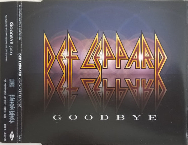 Def Leppard - Goodbye (1999 UK Promo CD Single) NM