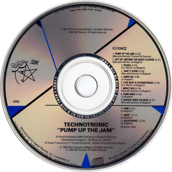 Technotronic - Pump Up The Jam ~ The Album (1990 US CD) NM