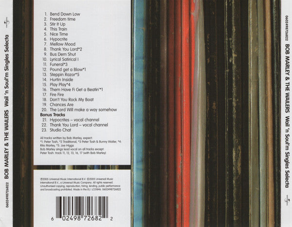Bob Marley & the Wailers - Wail 'n Soul'm Singles Selecta (2005 CD) NM