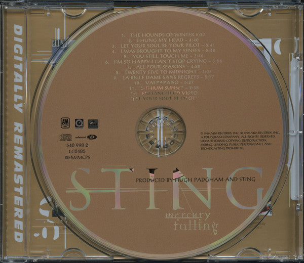 Sting - Mercury Falling (1998 Remastered CD) Mint